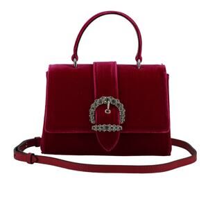 Jimmy Choo Pink Leather Satin Top Handle Shoulder Bag